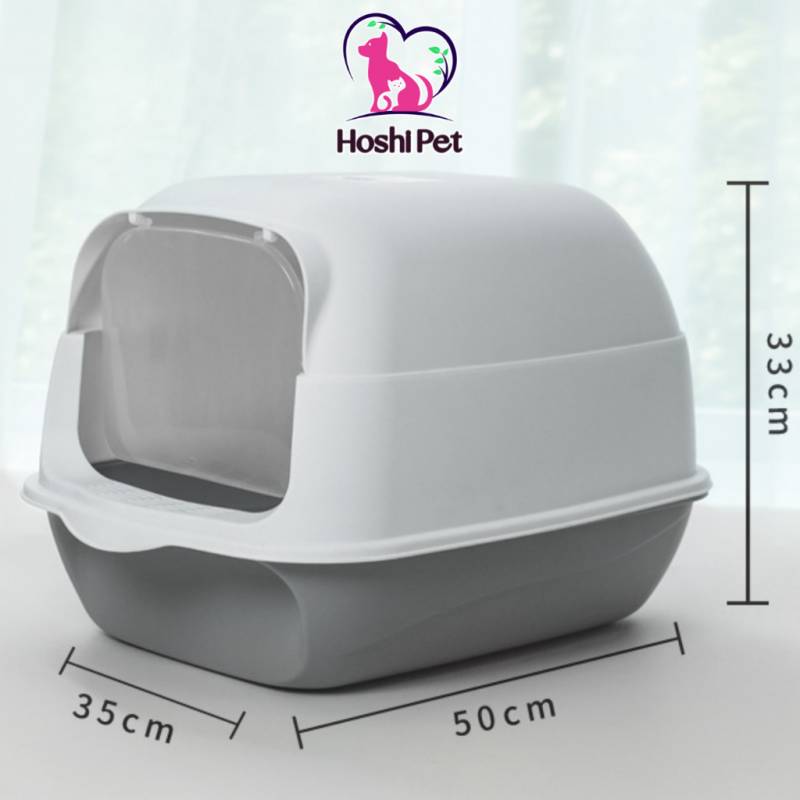 Nhà vệ sinh cho mèo kín có cửa cỡ lớn Hoshi Pet NVS03